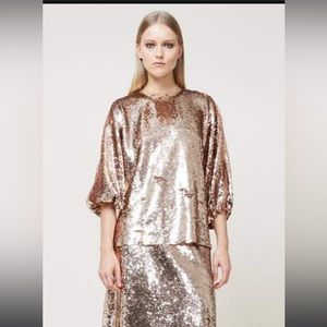 NWOT Sachin + Babi Women Sequin Long Sleeve Top Size 12